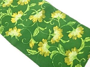 未使用品　上代紬花唐草模様名古屋帯